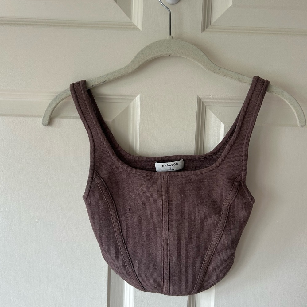 Aritzia Babaton Sculpt Knit Bustier Tank